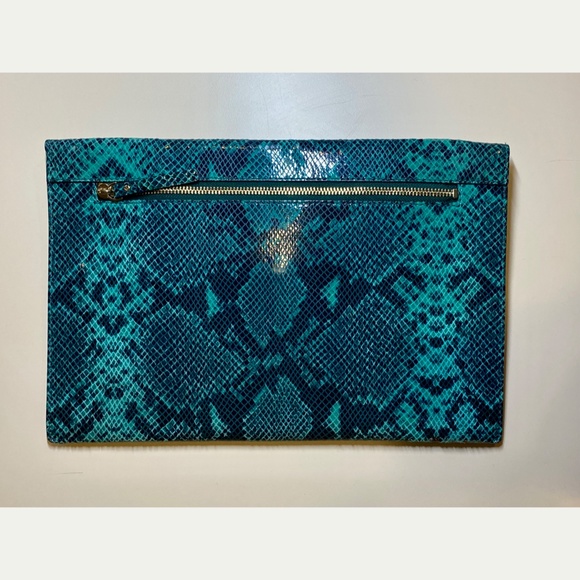 Kate Spade teal and black envelope clutch handbag - Picture 2 of 9